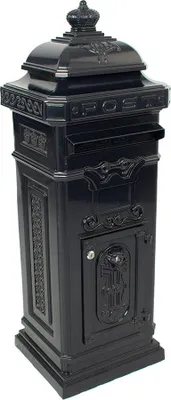 Image de V-Part - Boîte aux lettres colonne - Aluminium moulé revêtu de poudre  - Bleu