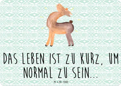 Produktbild von Mr. & Mrs. Panda Schild Lama Stolz DIN A3 - Aztekenblau - Geschenk, Freundin, Lamas, tafel, Familie, Retro Blechschild, Family, Türschild, Wandbild