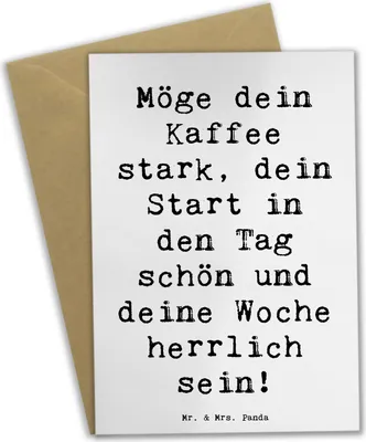 Produktbild von Mr. & Mrs. Panda Glückwunschkarte Spruch Selbstzweifel Überwinden - Weiß - Geschenk, hochzeitskarten, Zitat, Selbstwahrnehmung, Grußkarte, Stimmung, osterkarten, Kaffee