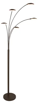 Image de Mexlite - lampadaire - Synna - marron - métal - lampe arquée - LED - 1327CA