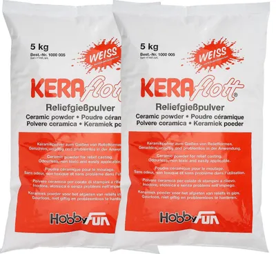 Produktbild von Hobbyfun Gießmasse KERAflott 2 x 5 kg weiß