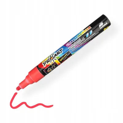 Zdjęcie produktu dla MARKER KREDOWY cienki LEVIATAN 8G KREDA marker do tablic i szkła CZERWONY