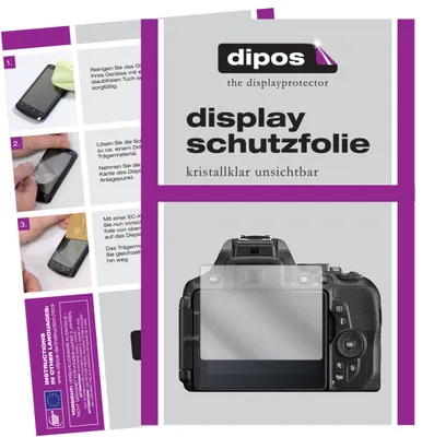 Produktbild von 2x Schutzfolie für Nikon D 5600 klar Displayschutzfolie Folie Display Schutz dipos