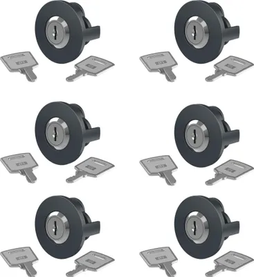 Produktbild von BASI - Steckdosenschloss - STS 40 - für alle Schuko Steckdosen Typ F - ABS Kunststoff - 6er Set - inkl. 2 Schlüssel - Gleichschließend - 6X1500-0000
