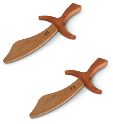 Produktbild von BestSaller 1141 Piraten Entermesser aus Holz, 28cm lang, natur (2 Stück)