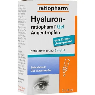 Productafbeelding van Hyaluron-Ratiopharm oogdruppels, 2 x 10 ml
