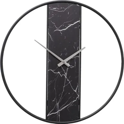 Produktbild von Wanduhr SIYAH im modernen und klassischen Design, Schwarz, Batteriebetrieben, Ø 62 cm