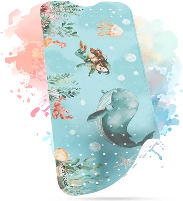 Produktbild von SilverRack Badewannenmatte Kinder rutschfest [100x40cm] - Antirutschmatte Badewanne BPA frei - Badematte Kinder - für Baby & Kinder - Antirutsch Matte