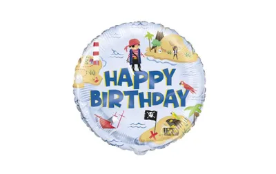 Image de Ballon d'anniversaire en feuille - Joyeux anniversaire - pirate - 45 cm