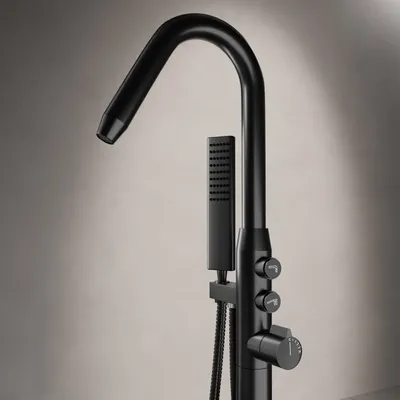 Produktbild von Standarmatur freistehende Wannenarmatur NT7752 - Farbe wählbar, Farbe:Schwarz