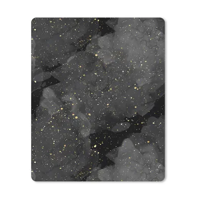 Obrázek produktu pro Podložka pod myš - Mramor - Třpytky - Zlato - Černá - Vzory - 19x23cm - Podložka pod myš