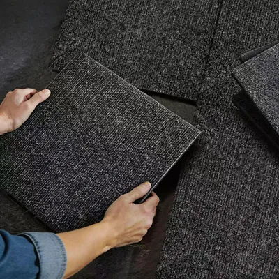 Productafbeelding van Tapijttegels, 12 inch, kliksysteem, geschikt voor zelfmontage, snelle installatie, voor terras, balkon, zwembad, 36 stuks. Grijs