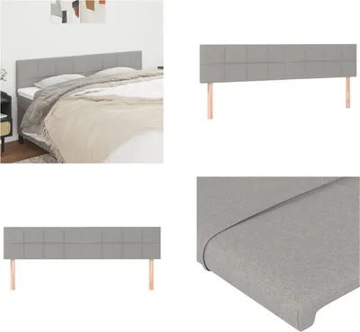 Produktbild von vidaXL Kopfteile 2 Stk. Hellgrau 80x5x78/88 cm Stoff - Kopfteil - Kopfteile - Bett-Kopfteil - Bettkopfteil