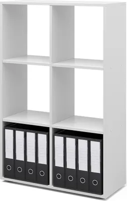 Produktbild von Raumteiler Vicco  Weiß 72 x 107.8 cm mit 2 Faltboxen, Model 37934