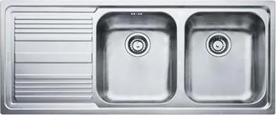 Produktbild von Franke LLX 621, Edelstahl, 2 Becken, 340 x 400 mm, 19,5 cm, 340 x 400 mm, 19,5 cm