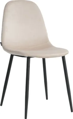 Produktbild von Lina® Napoli Esszimmerstuhl, komfortabler Sitz für Wohnzimmer und Esszimmer, Samtbezug - 1er Set - Creme