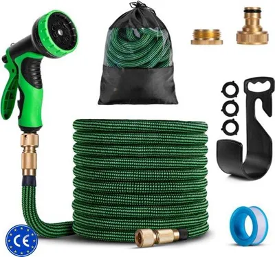 Produktbild von Famanu Gartenschlauch mit praktischer Wasserdruckregelung - flexibel und erweiterbar