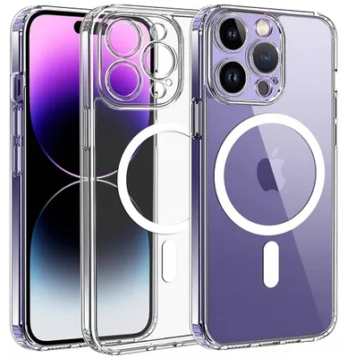 Productafbeelding van CO2 Magnetische, transparante hoes met versterking, geschikt voor de iPhone 15 Pro, compatibel met MagSafe