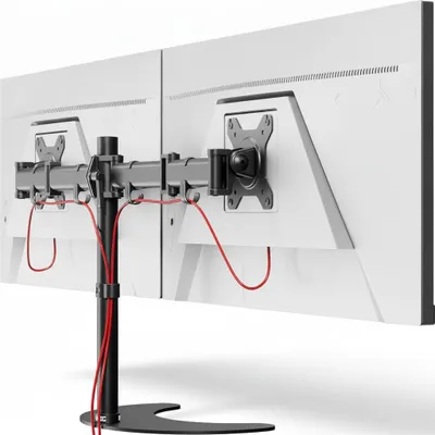 Produktbild von InAndOutdoorMatch - Doppelte Monitorhalterung - VESA 75/100, KI-generiertes Bild