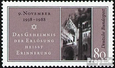 Produktbild von Briefmarken BRD (BR.Deutschland) 1988 Mi 1389 (kompl.Ausg.) FDC 50.Jahrestag der Reichskristallnacht
