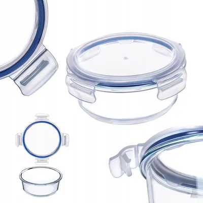 Produktbild von KADAX Vorratsdosen aus Glas, Spülmaschinenfeste Vorratsbehälter mit Deckel (Rund 400ml)