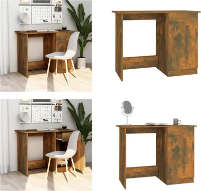 Immagine prodotto di vidaXL Scrivania in rovere affumicato 100x50x76 cm in legno - Scrivania - Scrivania - Scrivania per ufficio - Scrivania per computer