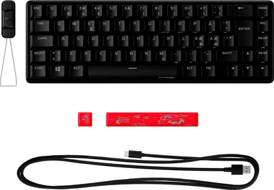 Immagine prodotto di HyperX Alloy Origins 65 - Tastiera meccanica da gioco - HX Red (senza layout), 65%, cavo, USB, interruttore meccanico, LED RGB, nero
