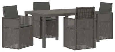 Produktbild von vidaXL Garten Essgruppe 5 stk. Hellgrau und Anthrazit PP