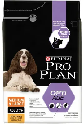 Produktbild von Purina Proplan Hundefutter für mittelgroße und große ausgewachsene Hunde ab 7 Jahren mit Huhn