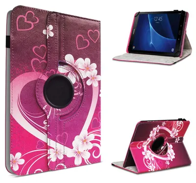 Produktbild von Samsung Galaxy Tab 4 / 3 / 2 10.1 Tablet Hülle Tasche Schutzhülle Case DrehbarFarbe 360 Uni:Motiv 2