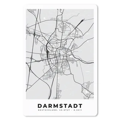 Produktbild von MuchoWow® Mauspad Mousepad Karte - Darmstadt - Deutschland - Stadtplan - Karte 40x60 cm - Mousepads - Maus Mat - Pad - Mausunterlage - Schreibtisch Accesoire