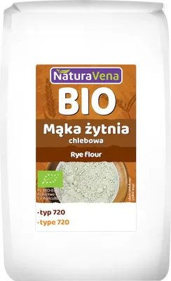 MĄKA ŻYTNIA CHLEBOWA TYP 720 BIO 1 kg - NATURAVENA