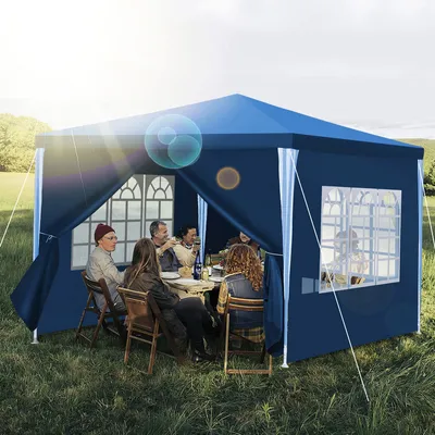 Obrázok produktu pre TolleTour altánok Robustný párty stan - vysokokvalitný a stabilný párty stan pre vašu záhradu Modrý 3x3m