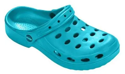 Produktbild von Damen Clogs mit Fußbett aus leichtem, bequemem EVA-Material in Petrol