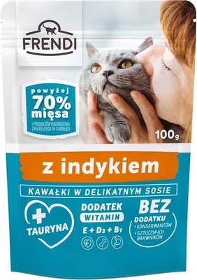Immagine prodotto di Frendi Karma per gatti Pezzetti in salsa delicata con tacchino 100 g