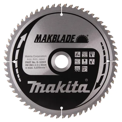 Produktbild von Makita Sägeblatt MAKBLADE 260x30x60Z