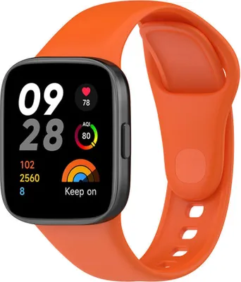 Produktbild von Strap-it Redmi Watch 3 Silikon Armband (Orange)
