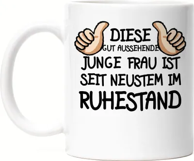 Produktbild von Rentnerin Tasse Rente Lustig Spruch Ruhestand Rentner Pension