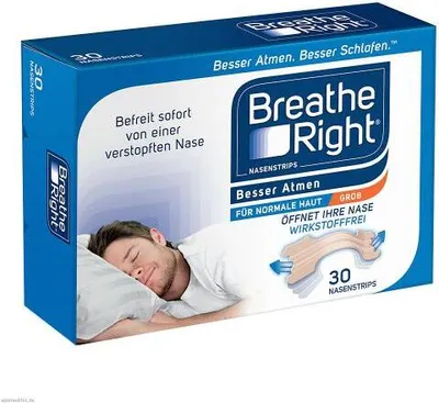 Obrázek produktu pro Better Breathe Breathe Right nosní náplast velká béžová 30 ks