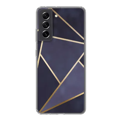 Produktbild von MuchoWow® Handyhülle Schutzhülle Hülle für Samsung Galaxy S21 FE Marmor - Blau - Collage Silikon Softcase Handy Hülle - Mobiltelefonhülle