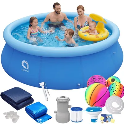 Zdjęcie produktu dla Basen rozporowy okrągły nadmuchiwany Avenli 305x76cm 15w1 Basen dla dzieci rodzinny Basen z pompą filtrującą
