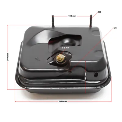 Produktbild von LIFAN Ersatzteil für 6,5 PS Benzinmotor Benzintank schwarz 3,6 l, leistungsstarker 4-Takt Motor, Benzin Motor Hubraum 196 ccm E10 kompatibel