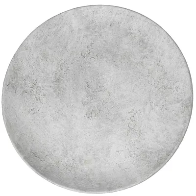 Image de Table ronde en céramique, de couleur blanche rustique, dimensions 41 x 41 cm