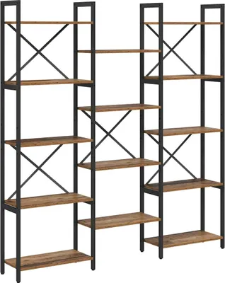 Zdjęcie produktu dla Półka na książki Stare drewno 156 x 25 x 167 cm