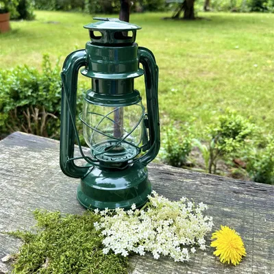 Produktbild von Laterne aus Lackierten Blech - Grün - Windlicht, Kerzenhalter