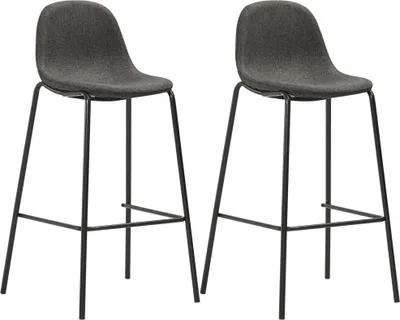 Produktbild von vidaXL 3-tlg. Bar-Set Stoff Dunkelgrau