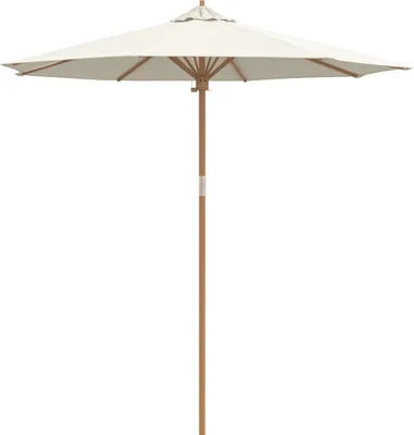 Produktbild von 2025 Moderne Garten- Sonnenschirm Creme- weiß 240x260 cm Bambus - Sonnenschirme Hommie50142