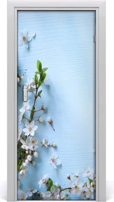Produktbild von Tulup Türaufkleber 85x205 cm Dekorative Aufkleber Selbstklebend Wasserdichte Tapete Abnehmbar Schlafzimmer Wohnzimmer Wohnkultur - Kirschblüten