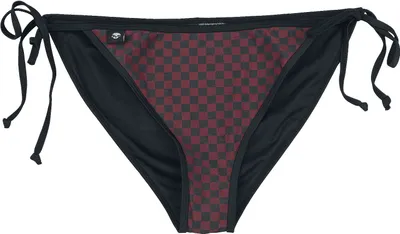 Produktbild von RED by EMP Damen schwarz-rotes Bikiniunterteil mit Schachbrettmuster XXL