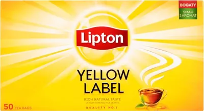 Obrázok produktu pre Lipton Yellow Label Black Tea 100 G (50 vreciek)
